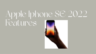 Apple Iphone SE 2022 Features
