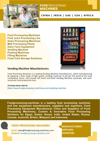 Vending Machine Manufacturers