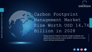 Carbon Footprint Management Market Size, Value, Growth, Application 2028