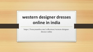 Western designer dresses online in india