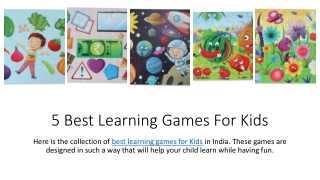 5 Best Learning Games For Kids