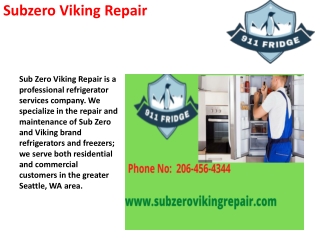 Subzero Viking Repair Service In Bellevue WA
