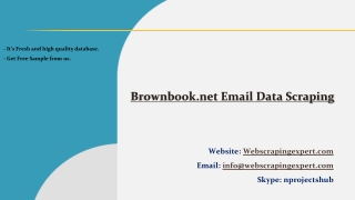 Brownbook.net Email Data Scraping