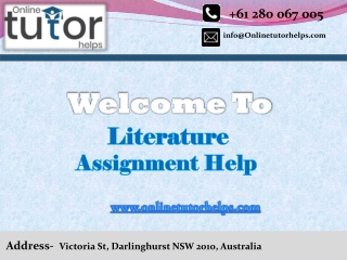 Literature Assignment Help PPT