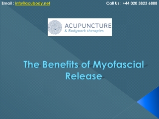 The Benefits of Myofascial Release