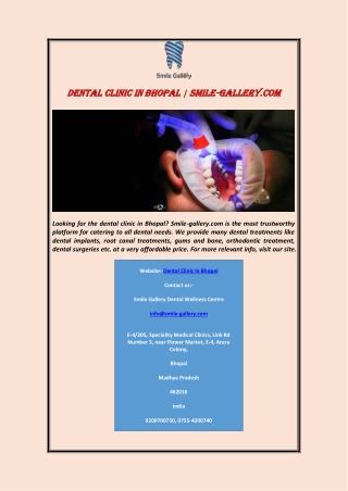 Dental Clinic In Bhopal | Smile-gallery.com