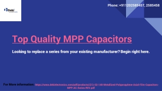Top Quality MPP Capacitors