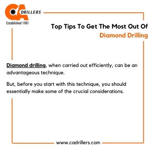 Top Tips To Get The Most Out Of Diamond Drilling - CA Drillers