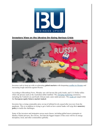 Investors View on the Ukraine On-Going Serious Crisis