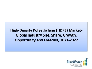 High-Density Polyethylene (HDPE) Market