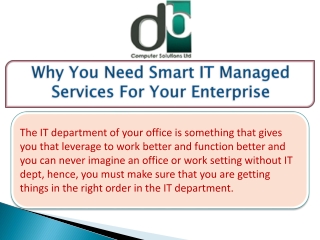 Why You Need Smart IT Managed Services For Your Enterprise