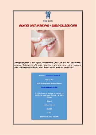 braces cost in bhopal | Smile-gallery.com