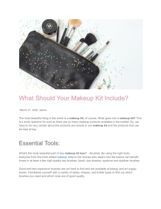 What Should Your Makeup Kit Include