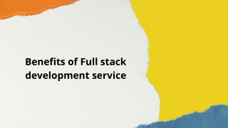 Benefits of Full stack development service