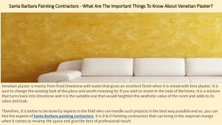 Santa Barbara Painting Contractors - What Are The Important Things To Know About