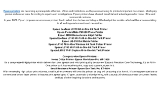 Epson printers fix fix