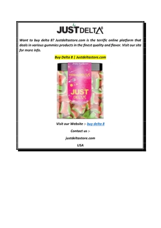 Buy Delta 8  Justdeltastore.com