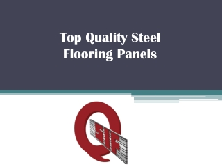 Top Quality Steel Flooring Panels - www.qatarsteelfactory.com