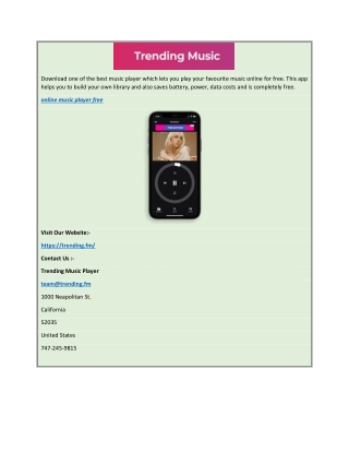 Online Music Player Free  Trending.fm