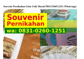Souvenir Pernikahan Gelas Unik Murah