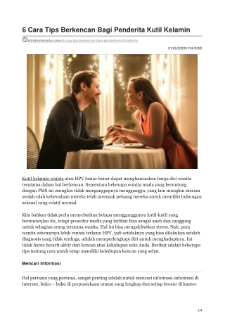 6 Cara Tips Berkencan Bagi Penderita Kutil Kelamin - klinikkelaminku.com
