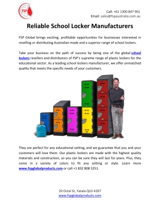 Reliable School Locker Manufacturers