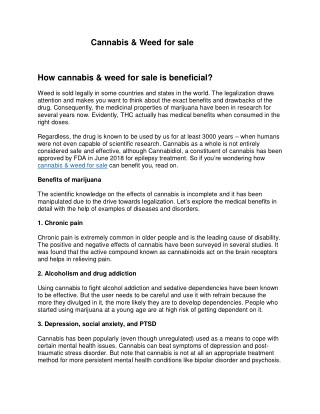 Cannabis & Weed for sale