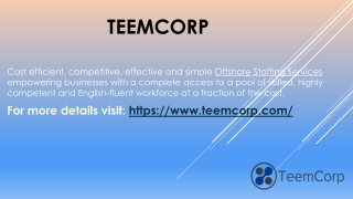 Simple Offshore Staffing Services