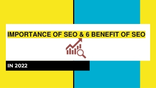 IMPORTANCE OF SEO & 6 BENEFIT OF SEO