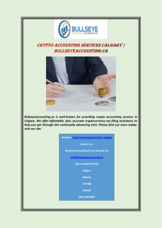Crypto Accounting Services Calgary | Bullseyeaccounting.ca