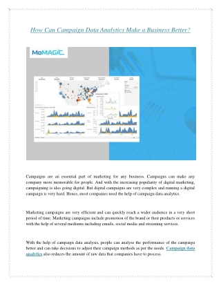 How Can Campaign Data Analytics Make a Business Better?