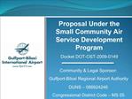 Proposal Under the Small Community Air Service Development Program Docket DOT-OST-2009-0149