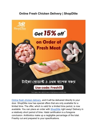 Online Fresh Chicken Delivery | ShopDlite