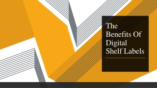 The Benefits Of Digital Shelf Labels