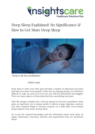 Deep Sleep Explained_ Its Significance & How to Get More Deep Sleep