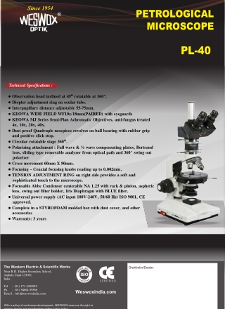 PETROLOGICAL MICROSCOPE pl-40