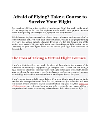 Afraid of Flying_ Take a Course to Survive Your Flight