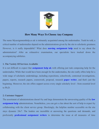 How Many Ways To Choose Any Company