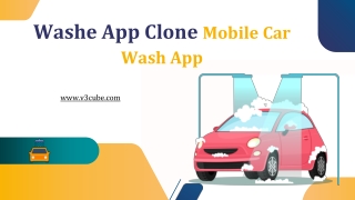 Washe App Clone: Mobile Car Wash App