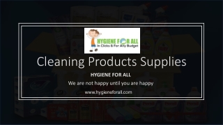 Cleaning Products Supplies​