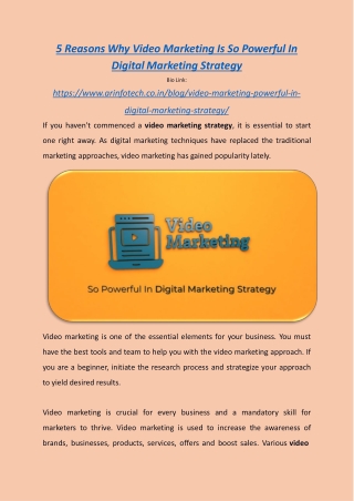 Video Marketing Is So Powerful In Digital Marketing Strategy