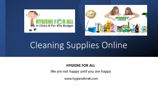 Cleaning Supplies Online​