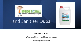 Hand Sanitizer Dubai​