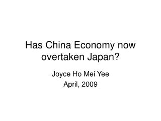 Has China Economy now overtaken Japan?