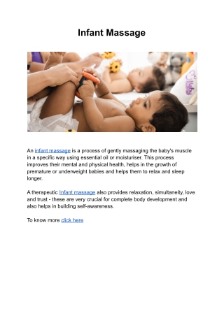 Infant Massage