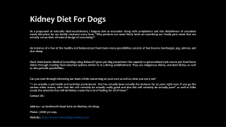Raw Food Diet For Dogs