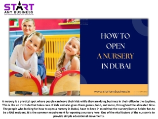 How To Open A Nursery In Dubai