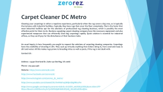 Carpet Cleaner DC Metro
