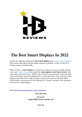 The Best Smart Displays In 2022 (1)