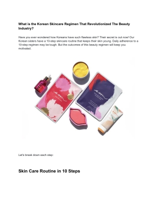What is the Korean Skincare Regimen That Revolutionized The Beauty Industry?